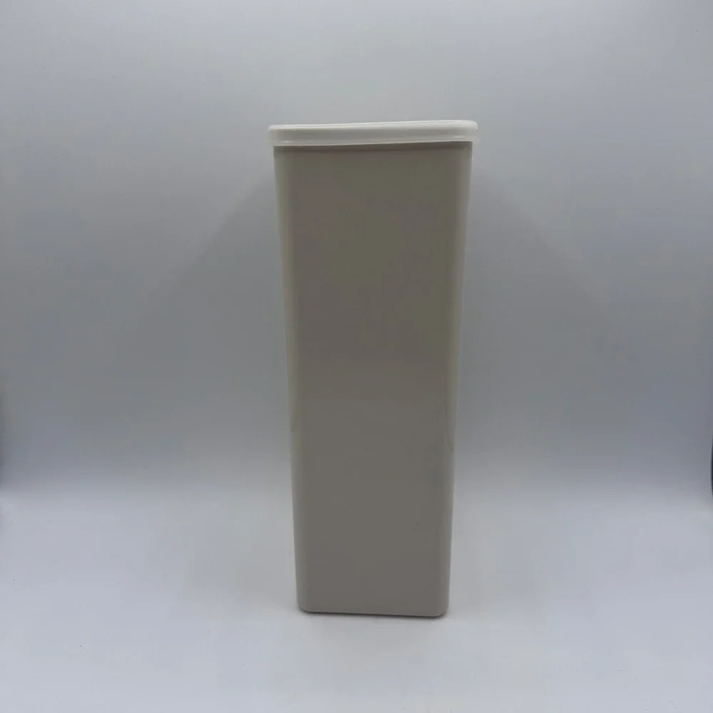 Vintage Tupperware Modular Mates Square Canister Almond Beige 1696-3 Lid 1697-6